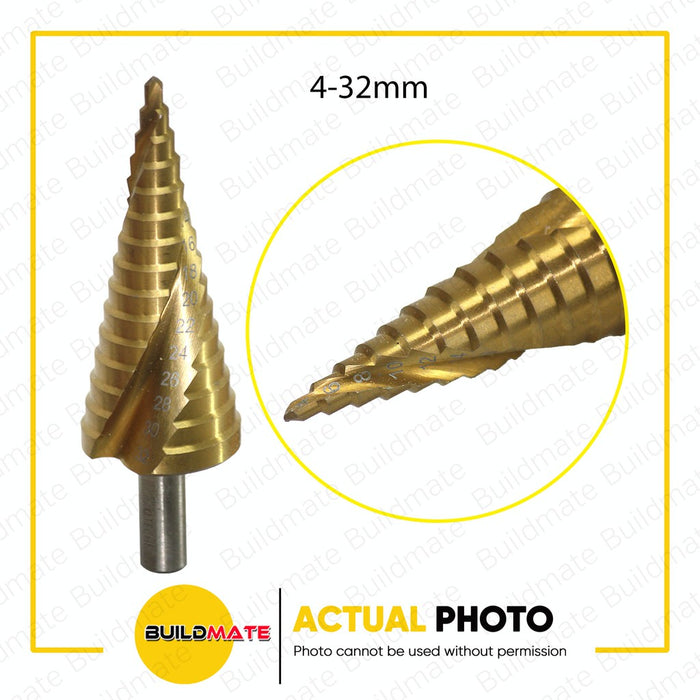 HOTECHE 4PCS/SET HSS Step Drill Bit Set HTC-501055 •BUILDMATE•