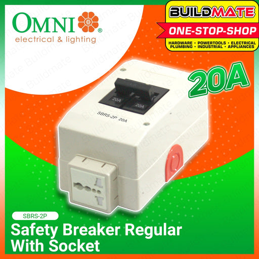 OMNI Safety Breaker Regular w/ Socket SBRS-2P •BUILDMATE•