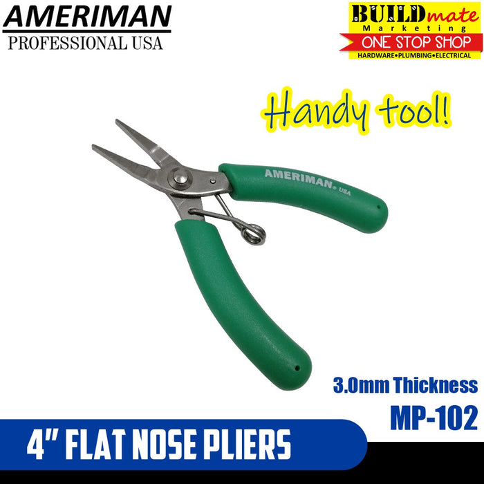 Ameriman 4" Flat Nose Pliers MP-102