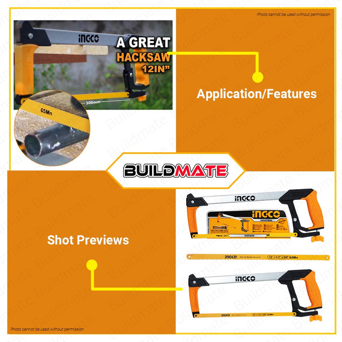 INGCO Hacksaw Frame 300mm / 12" HHF3008 •BUILDMATE• HT2