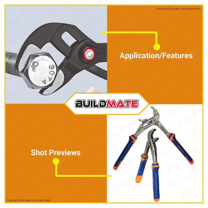 WADFOW Pump Pliers 10" Inch | 12" Inch [SOLD PER PIECE] Tongue And Groove Pliers •BUILDMATE• WHT