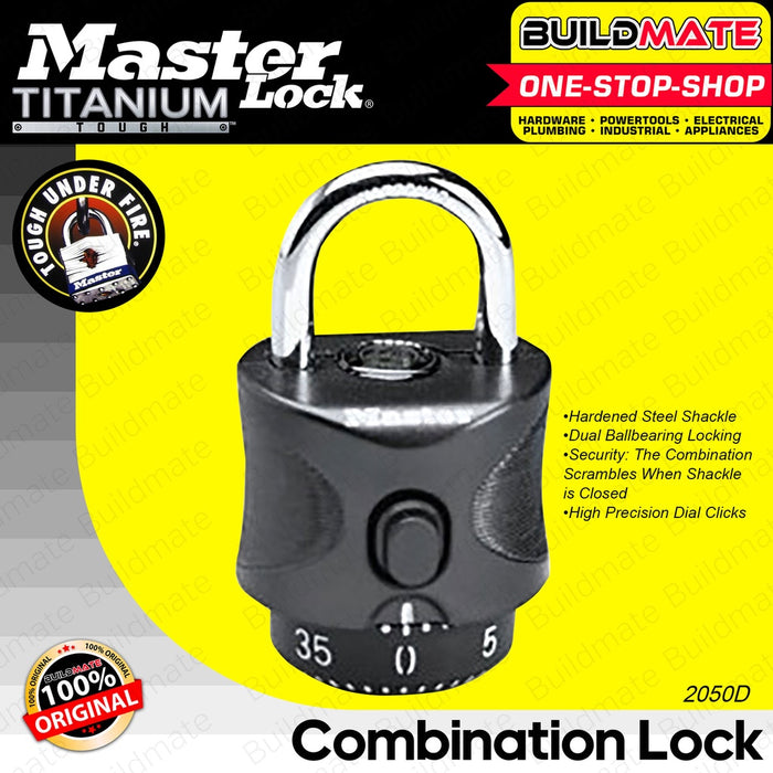 Titanium Lock MASTER LOCK Titanium Combination Padlock #2050D 100% ORIGINAL / AUTHEN ...