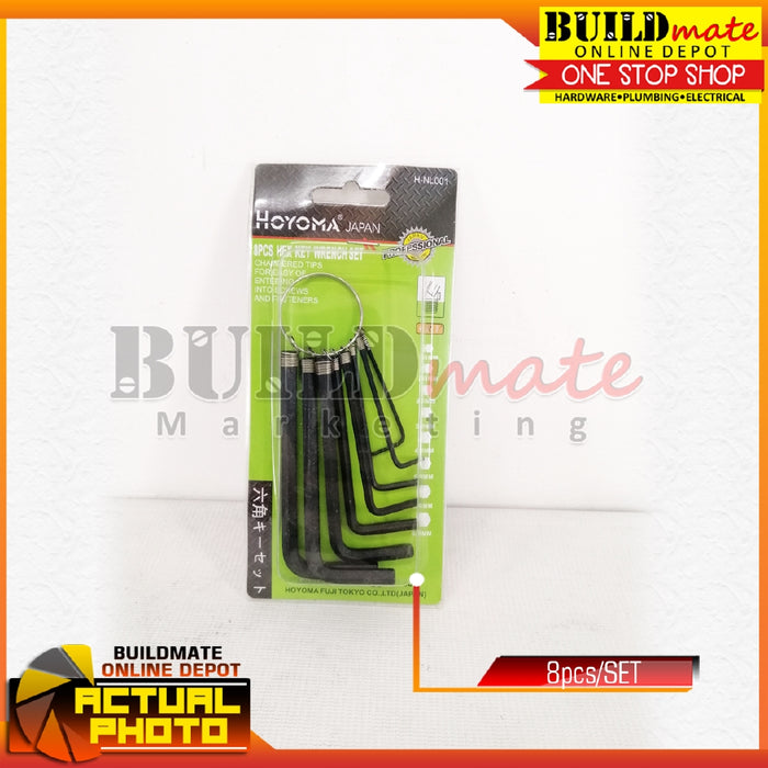 Hoyoma Hex Key Wrench 8PCS/SET H-NL001 •BUILDMATE• HYMHT