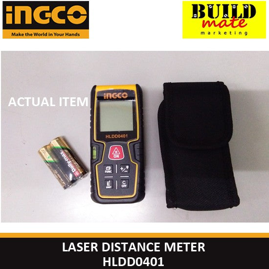 INGCO Laser Distance Meter HLDD0401 +FREE BRUSH & GLOVES •BUILDMATE• IPT