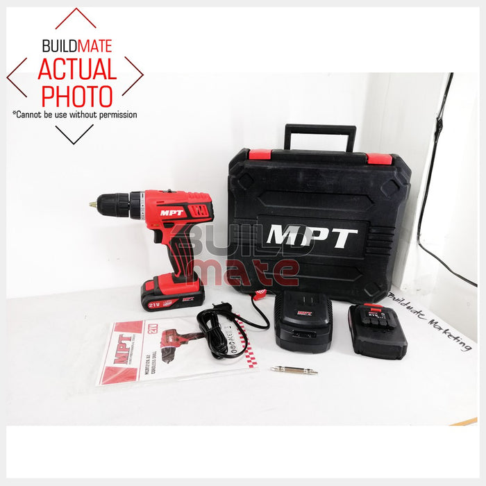 MPT Li-Ion Cordless Drill 21V MCDT2126-B2 Most Professional Tools •BUILDMATE•
