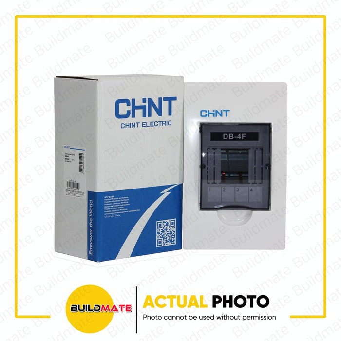 CHINT 4 WAYS FLUSH Type Panel Distribution Box Board for Din Rail Breaker + Busbar DB-4F •BUILDMATE•