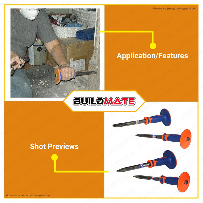 WADFOW Cold Chisel Flat & Pointed Chisel 4mm | 16mm | 19mm [SOLD PER PIECE] Spear Head BUILDMATE WHT