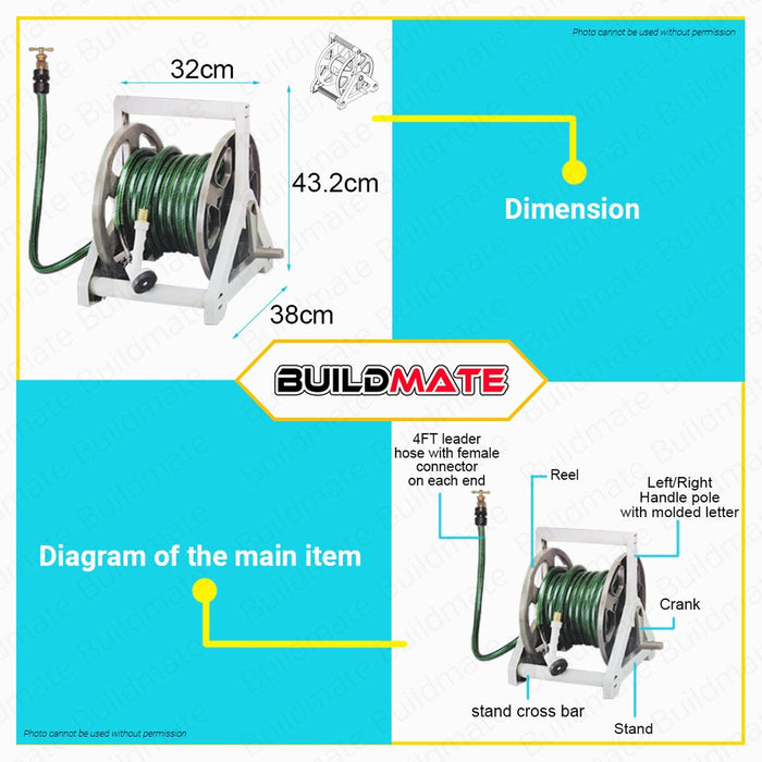 MECO Portable Type Outdoor Garden Hose Reel Set #HR310 100% ORIGINAL / AUTHENTIC •BUILDMATE•
