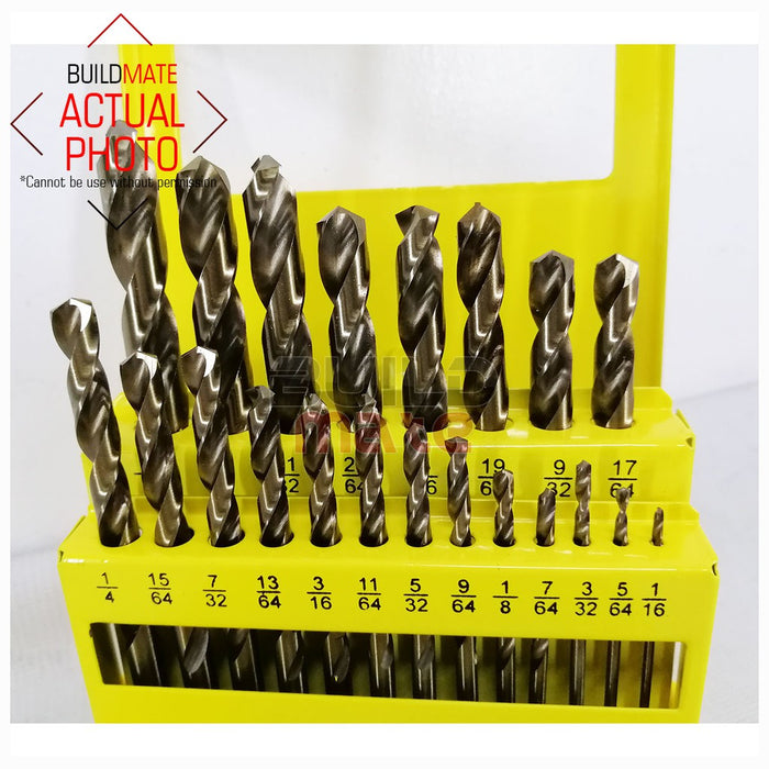 LOTUS HSS-CO Drill Bit 21PCS/SET For Wood , PVC , Metal LTXT21CDBX •BUILDMATE• LPA