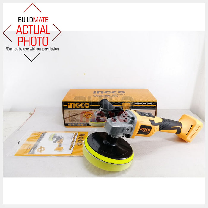 INGCO Cordless Angle Polisher Buffing Machine 20V APLI2001 POWERSHARE + FREE CAR LOTION IPT