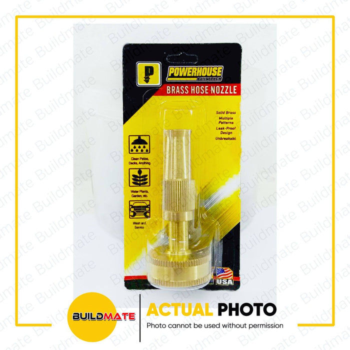 POWERHOUSE Brass Hose Nozzle •BUILDMATE• PHHT