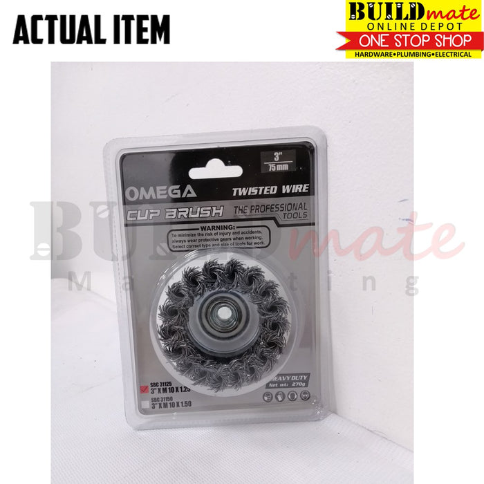 OMEGA Heavy Duty Cup Brush 3" 1.25mm TWISTED / CRIMPED wire NEW ARRIVAL!
