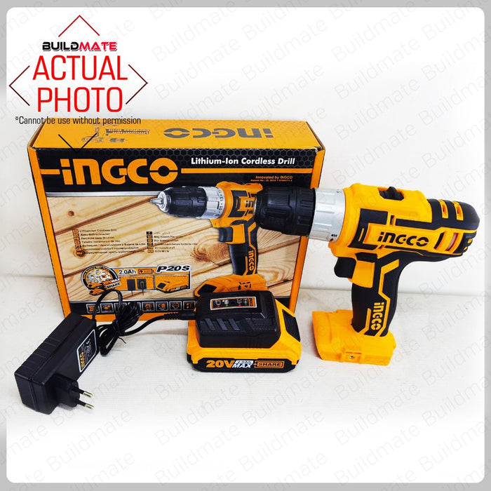 INGCO Cordless Drill 20V CDLI20024 POWERSHARE | 100% ORIGINAL & AUTHENTIC •BUILDMATE• ICPT