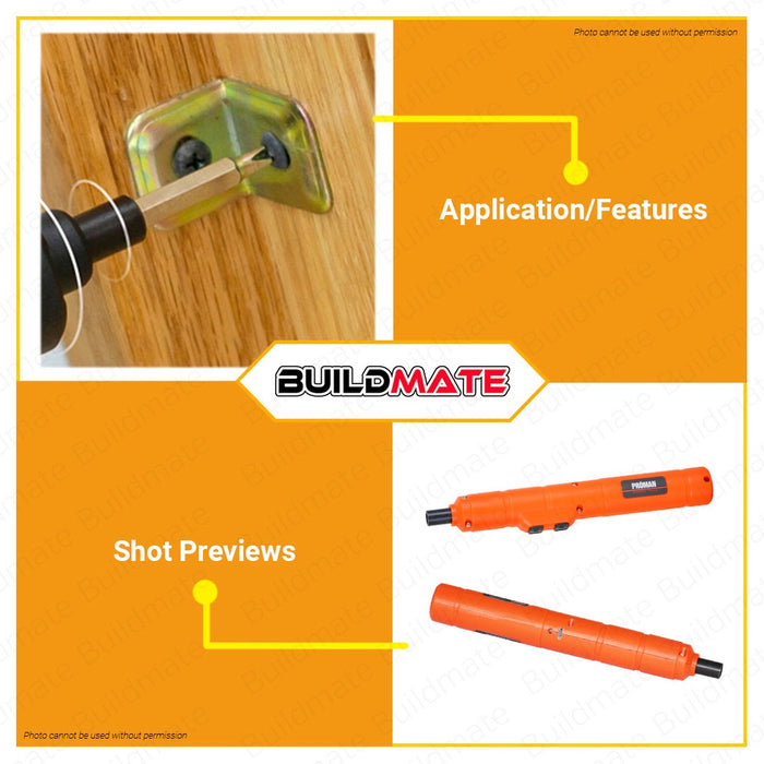 PROMAN [WHITE BOX] Cordless Rechargeable Screwdriver PT-CS4.8V 100% ORIGINAL / AUTHENTIC •BUILDMATE•