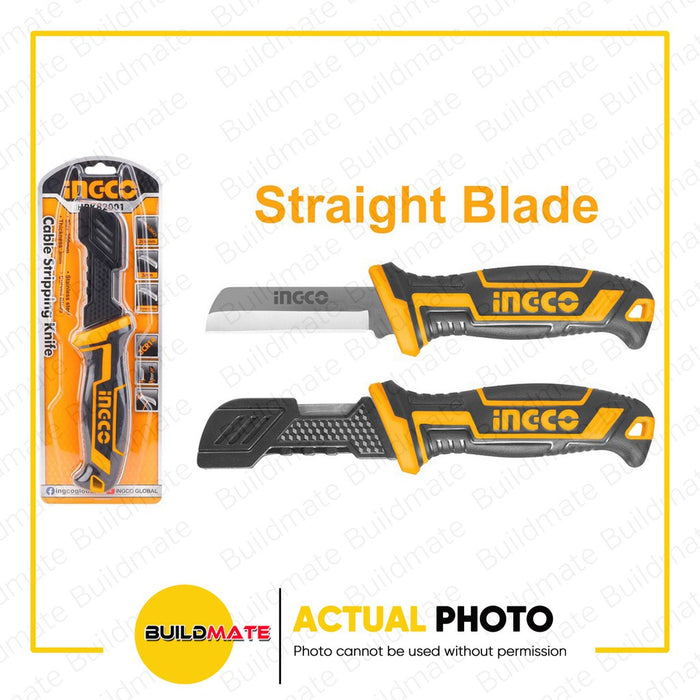 INGCO Cable Stripping Knife Straight Blade 200mm HPK82101 •BUILDMATE• IHT