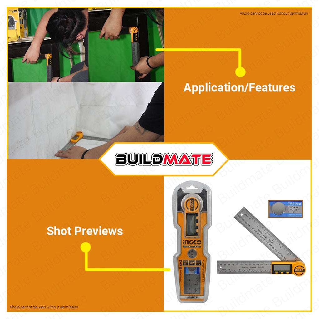 INGCO Digital Angle Ruler HDAR20701 100% ORIGINAL / AUTHENTIC •BUILDMA ...