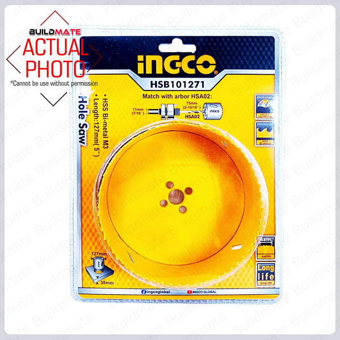 INGCO Hole Saw 127mm HSB101271  •BUILDMATE• IHT