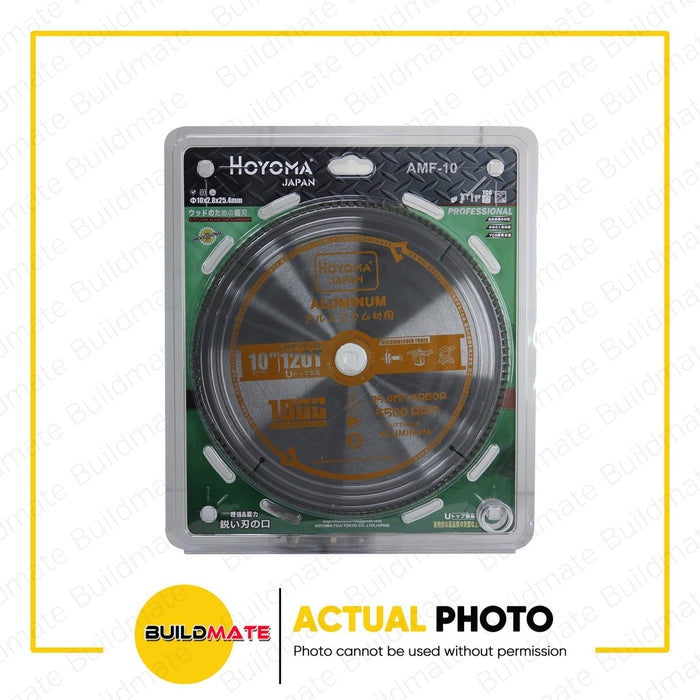 HOYOMA JAPAN TCT Saw Aluminum Miter Saw Blade 10" X 120T Aluminum & Plastic Cutting Circular Saw Blade AMF-10-120 •