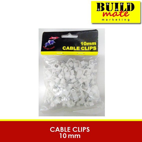 Cable Clips PVC Clamp ROUND/SQUARE 100PCS/BAGS  8mm | 9mm | 10mm | 12mm SOLD PER BAGS ONLY  •BUILDMATE•