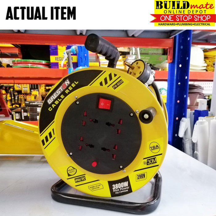 CRESTON Extension Wheel Cable Reel 30m FW-8030