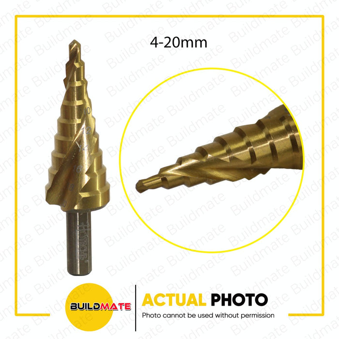 HOTECHE 4PCS/SET HSS Step Drill Bit Set HTC-501055 •BUILDMATE•