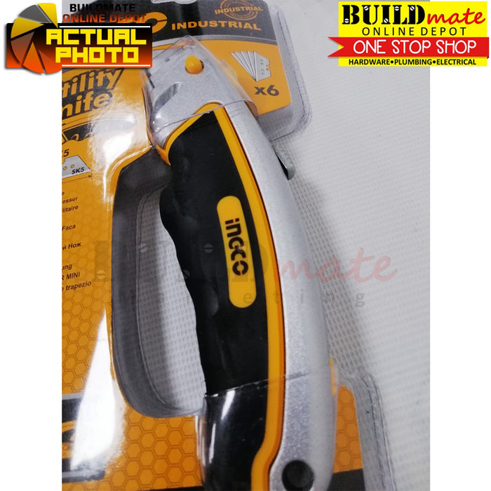 INGCO Utility Knife HUK611 SK5 •BUILDMATE• IHT