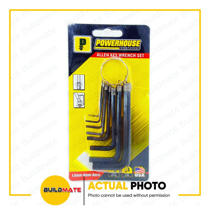 POWERHOUSE 8PCS/SET  Allen Key Wrench Set 1.5mm to 8mm" C135 •BUILDMATE• PHHT