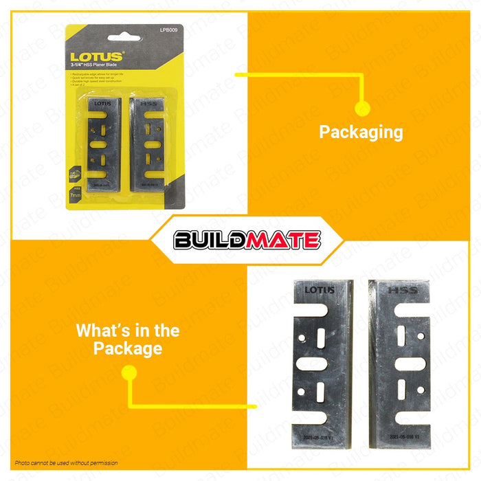 LOTUS 2 PCS Planer Blade 82mm HSS M2 7mm LPB009 •BUILDMATE• LHT
