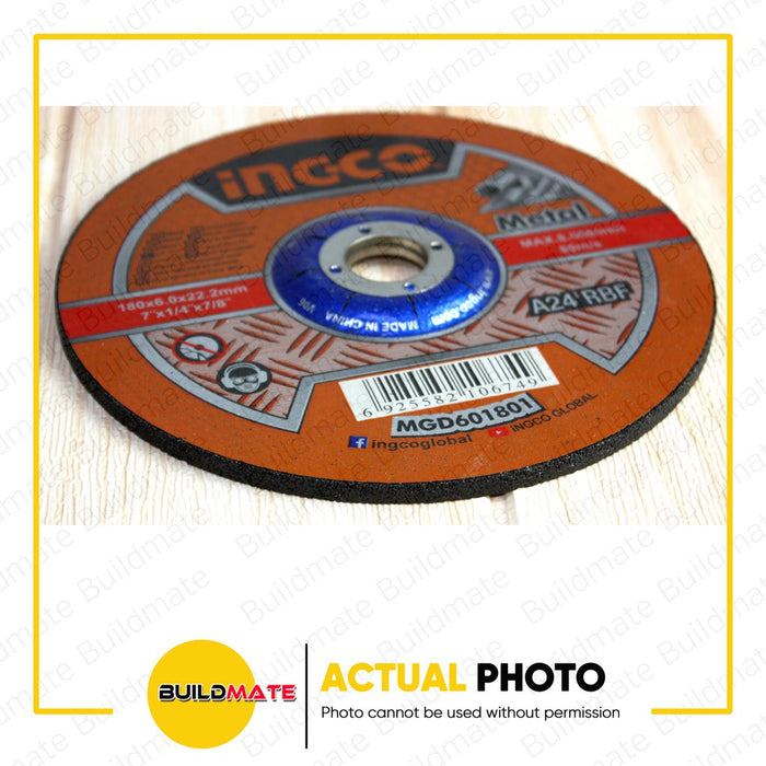 INGCO Abrasive Metal Grinding Disc 7" 180mm For Metal MGD601801 •BUILDMATE• IHT