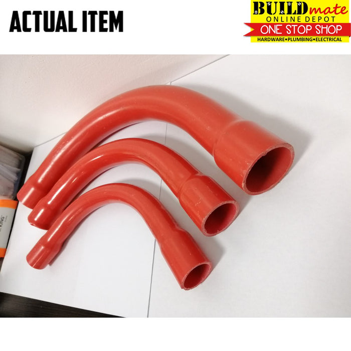 ALASCO Electrical PVC Conduit Long Elbow Corner 1", 3/4" , 1/2"   HIGH QUALITY •BUILDMATE• 