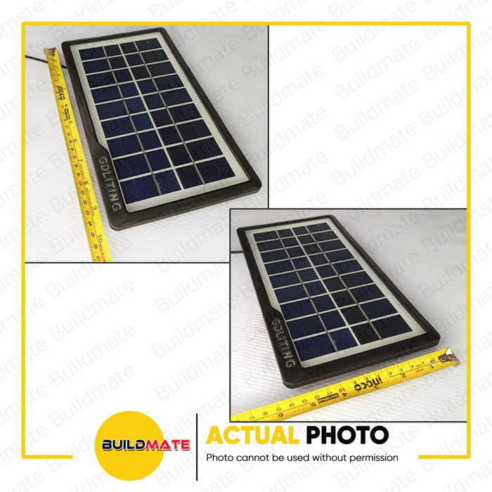 GDLITE GERMAN 10 Solar Emergency Light Kit w/ 3 SMD Led Bulb Radio & MP3 Player USB Outlet & Panel