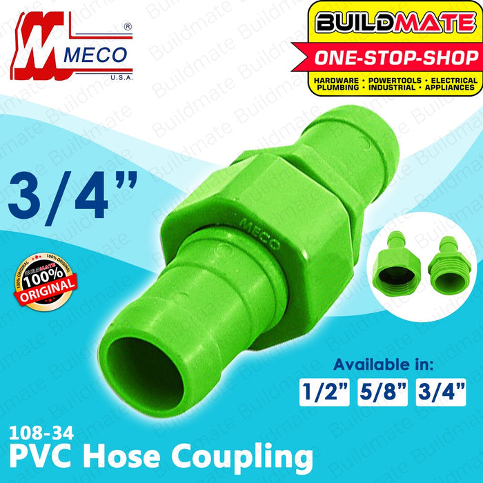 MECO PVC Garden Hose Coupling Adapter Set #108 1/2" 5/8" 3/4" SOLD PER PIECE •BUILDMATE•
