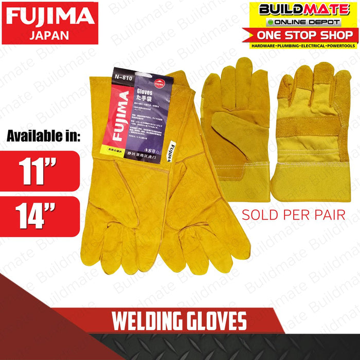 SHIMARU | FUJIMA Cowhide Suede Leather Welding Gloves Arc Tig Mig 10.5" | 11" | 14" •BUILDMATE•