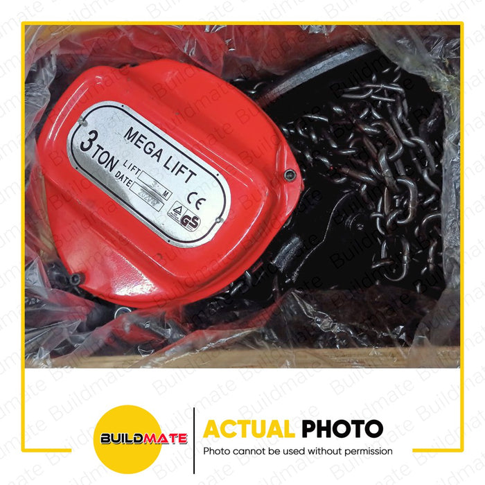 MEGA Chain Block 3 TONS Heavy Duty •BUILDMATE•