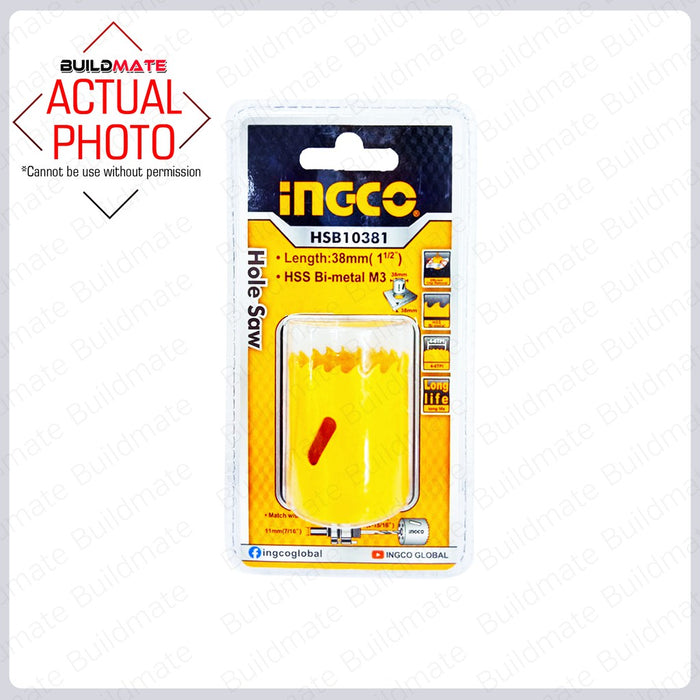 INGCO Hole Saw 38mm HSB10381 •BUILDMATE• IHT