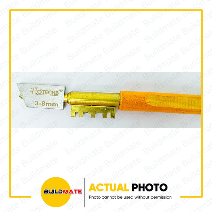 HOTECHE Wood Handle Diamond Glass Cutter Blade 423001 •BUILDMATE•