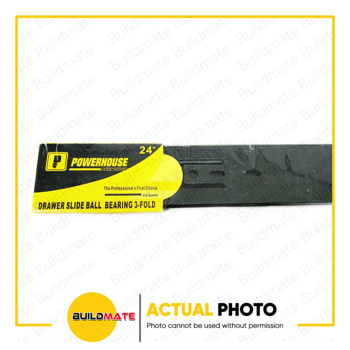 POWERHOUSE Drawer Slide Ball Bearing 3 Fold 10" | 12" | 14" SOLD IN PAIR •BUILDMATE• PHDH