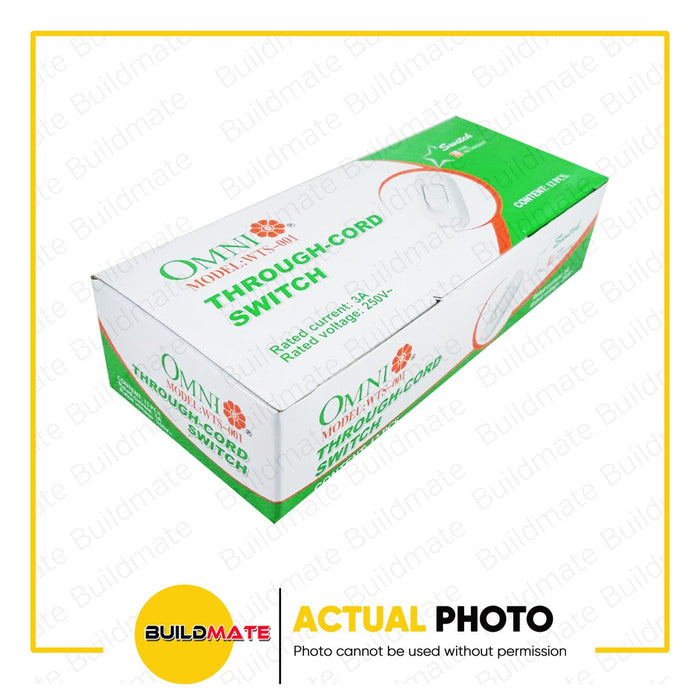 [WHOLESALE] (12PCS) OMNI Through Cord Switch 3A 250V WTS-001 •BUILDMATE•