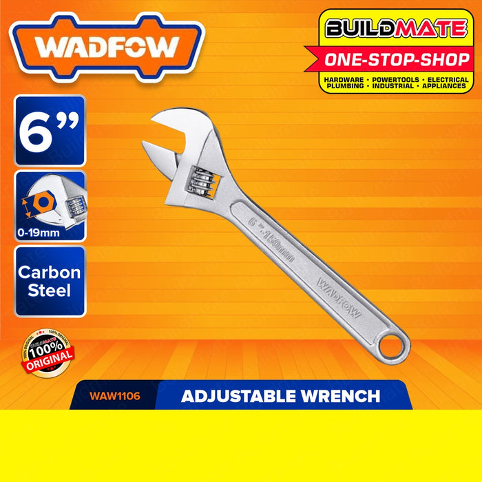WADFOW 6" | 8" | 10" | 12 Inches Adjustable Wrench [SOLD PER PIECE] Hand Tool Wrenches BUILDMATE WHT