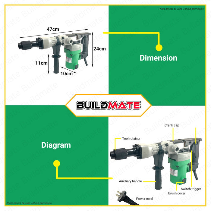 DCA Percussion Demolition Hammer 1050W AZG05-6 •BUILDMATE•