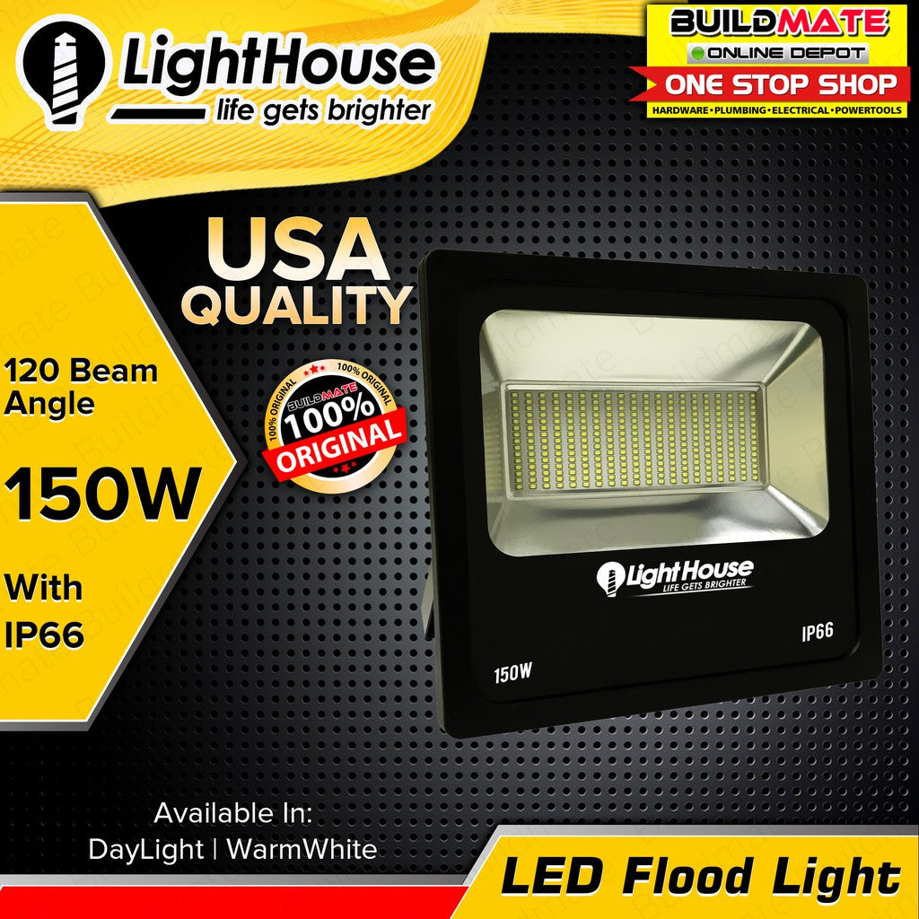 LIGHTHOUSE Weatherproof LED Floodlight 150W WARM WHITE | DAY LIGHT SOL ...