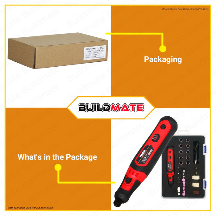 PROMAN 55PCS/SET Cordless Mini Grinder Set PT-CMG55KIT | 100% ORIGINAL / AUTHENTIC •BUILDMATE•