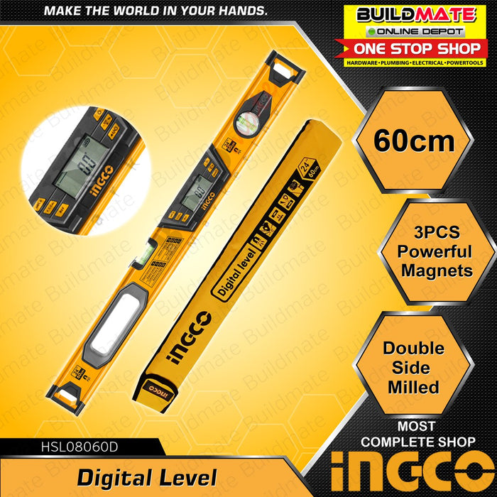 INGCO Digital Level 24" / 60CM HSL08060D +FREE PUTTY TROWEL •BUILDMATE• IHT (PHASE OUT)