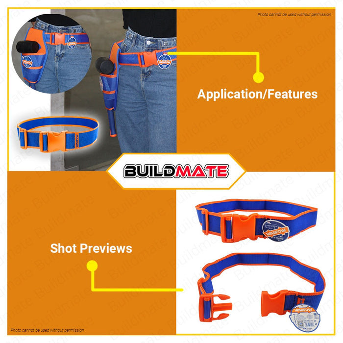 WADFOW Tool Belt Waist Tools Belt DIY Luggage Strap Multi Purpose Organizer 150cm Polyester WTG1100 •BUILDMATE WHT