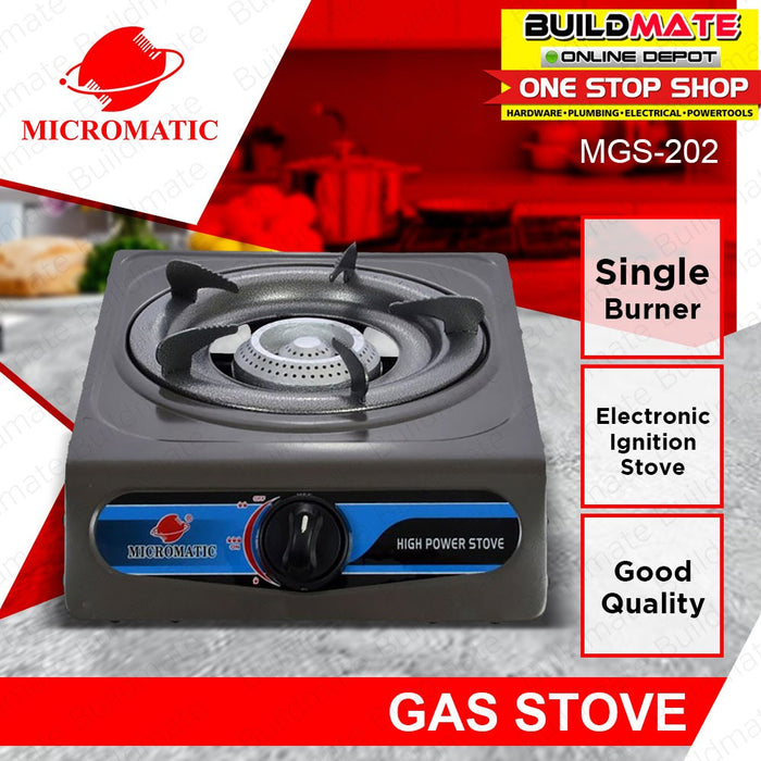 MICROMATIC Single Burner Gas Stove MGS-202 •BUILDMATE•
