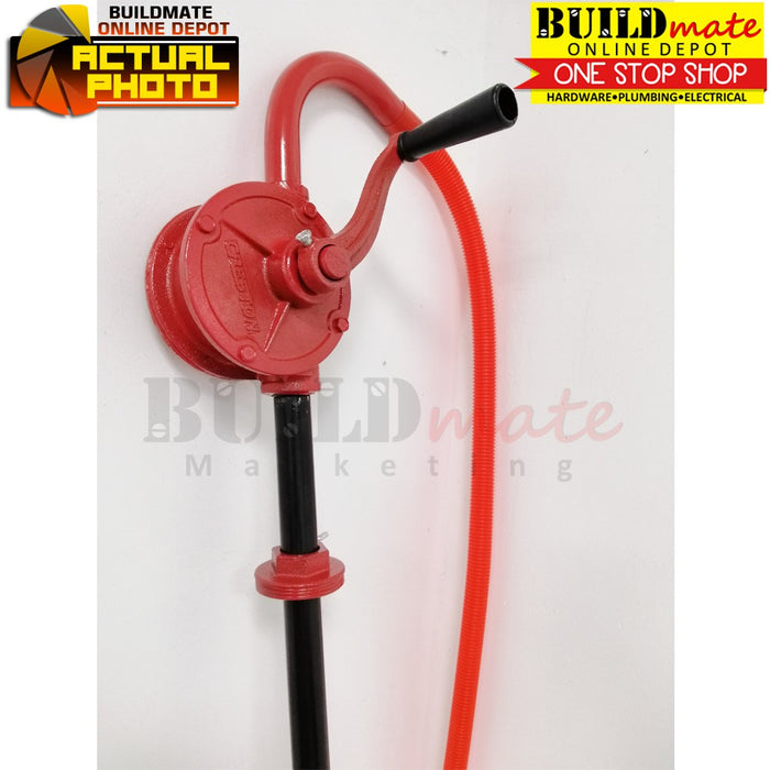 CRESTON Drum Pump Hand Operated Rotary 25mm FP-5232 WITH TUBE & HOSE