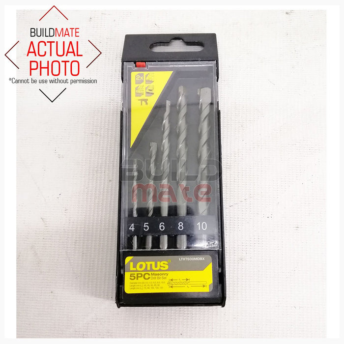 LOTUS Masonry Drill Bit 5PCS/SET LTXT500MDBX •BUILDMATE• LPA