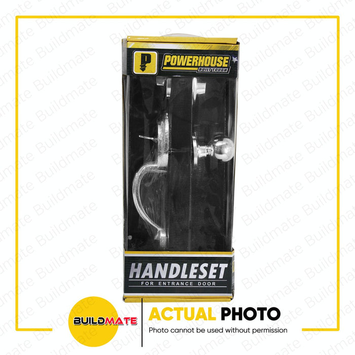 POWERHOUSE PRO Series Entrance Handle Set Satin Nickel Finish PH8051SNET •BUILDMATE•
