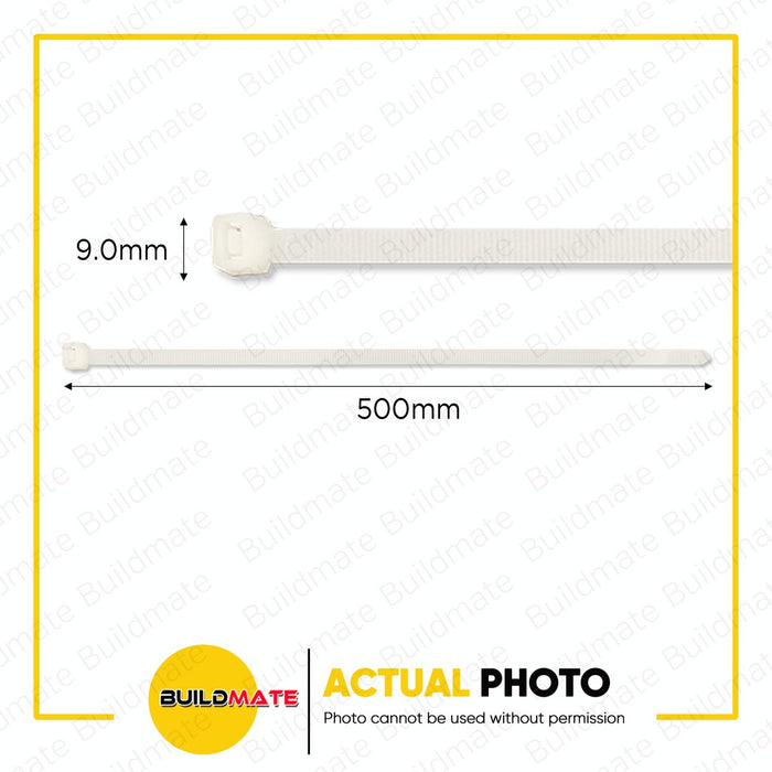 INGCO Heavy Duty 20" Cable Tie White 500mm 9mm 100PCS /Bag HCT5001 •BUILDMATE• IHT