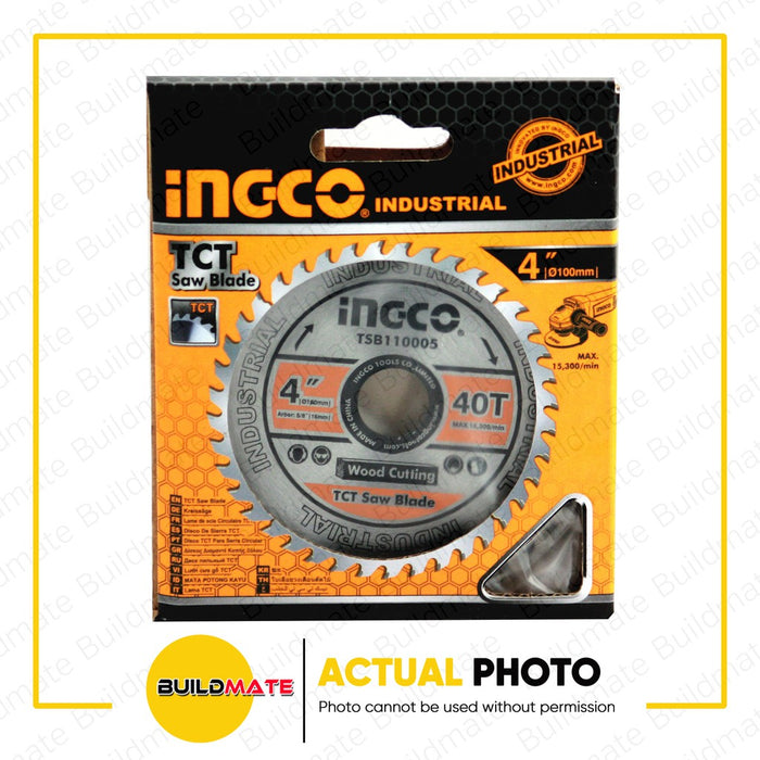 INGCO TCT Saw Blade 40T 4" Wood for Angle Grinder TSB110005 •BUILDMATE• IHT
